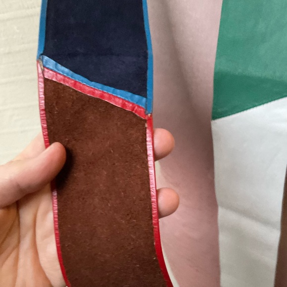 Artisan hand crafted colorful leather wrap tie belt main image 6